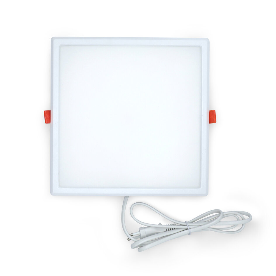 Reflektor wpuszczany LED kwadratowy - 18 W - 220 x 220 mm
