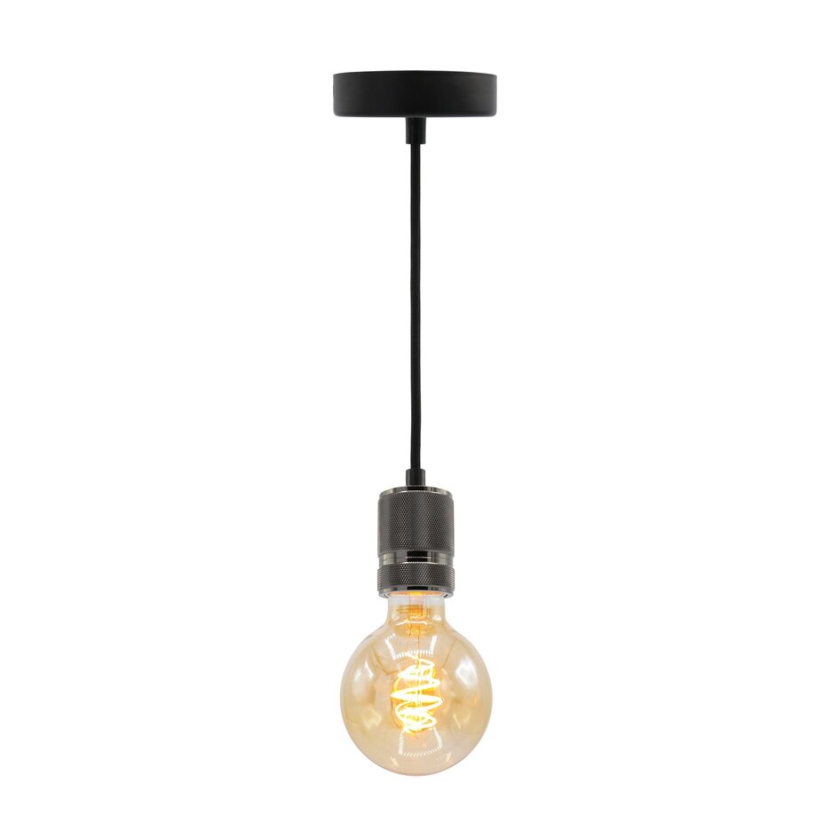 5W lampa LED z żarnikiem spiralnym croissant XL, 1800K, szkło bursztynowe Ø95 - ściemnialne