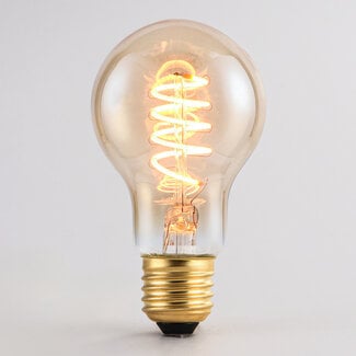 4W lampa spiralna, 1800K, szkło bursztynowe Ø60 - ściemnialne