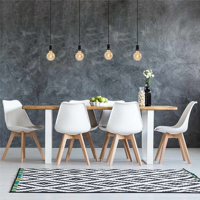 5W lampa XL z poziomym żarnikiem spiralnym, 1800K, szkło bursztynowe Ø95 - ściemnialne