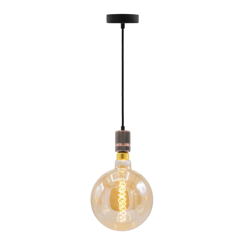 Lampa wisząca w stylu przemysłowym na przewodzie, kolor różowe złoto