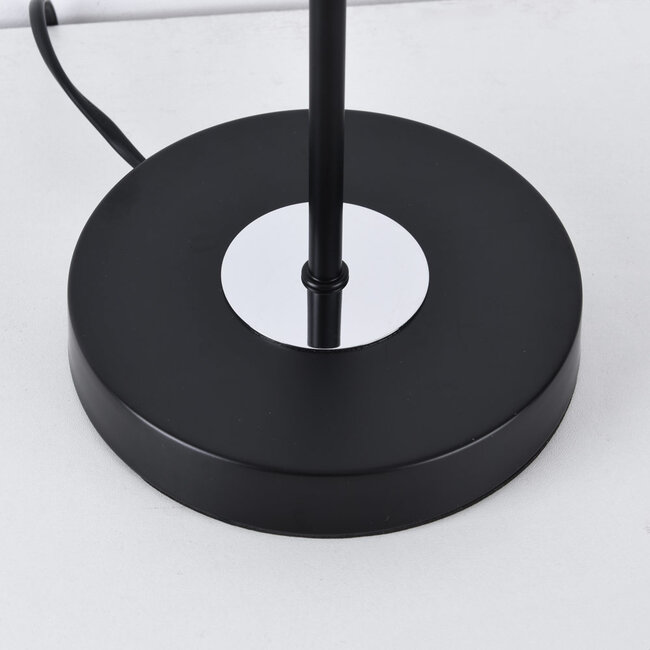 Przemysłowa lampa stołowa z czarnego metalu – Peru