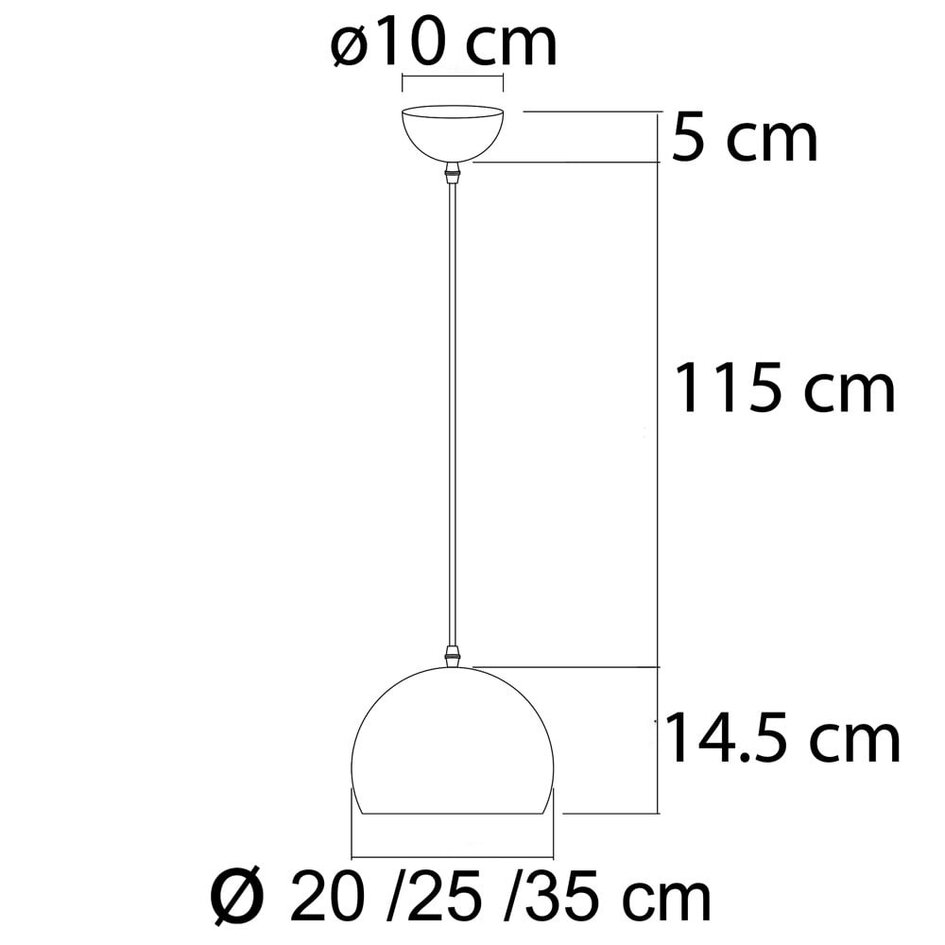 Nowoczesna okrągła lampa wisząca czarna ze złotem – Goldy