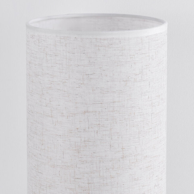 Klasyczna lampka stołowa metalowa z materiałowym kloszem - Utrecht