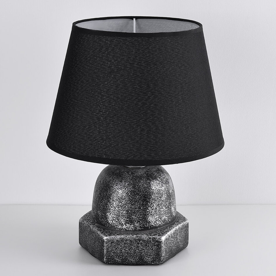 Industrialna lampka stołowa z ceramiczną podstawą - Bolt