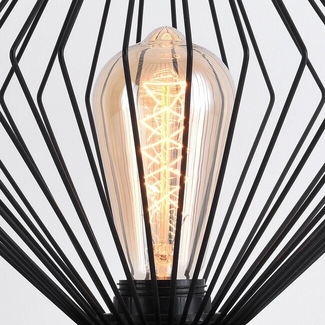 Industrialna lampa stołowa z czarnego metalu - Spider