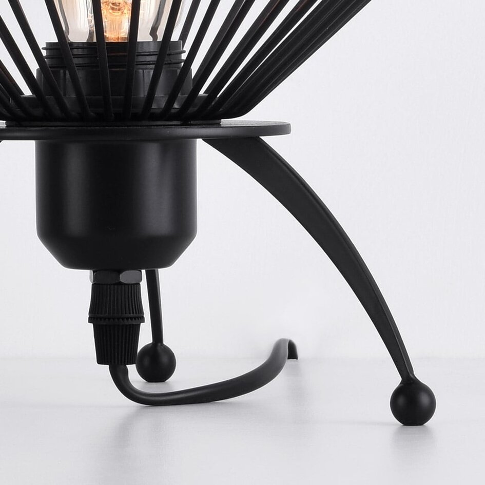 Industrialna lampa stołowa z czarnego metalu - Spider