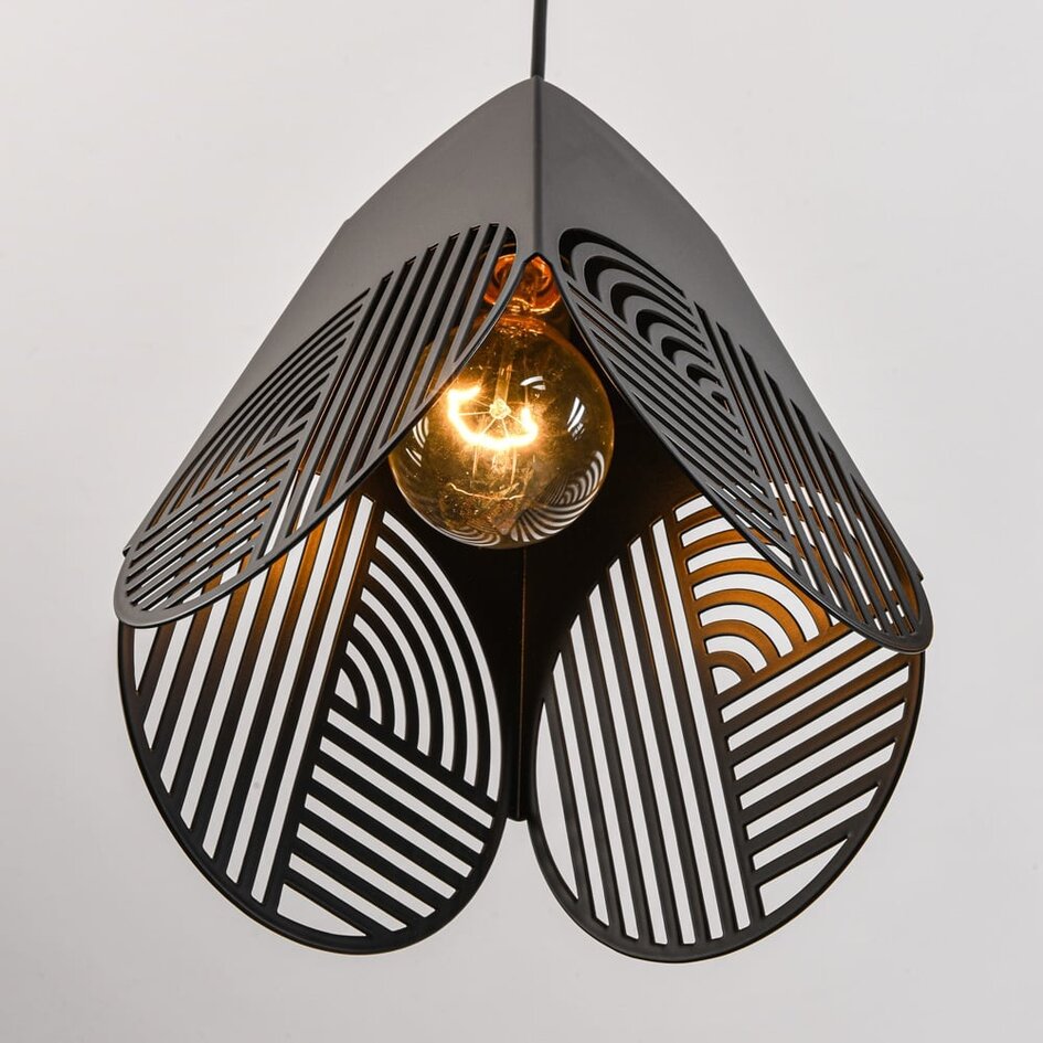 Design lampa wisząca czarna 3 światła - Brussels