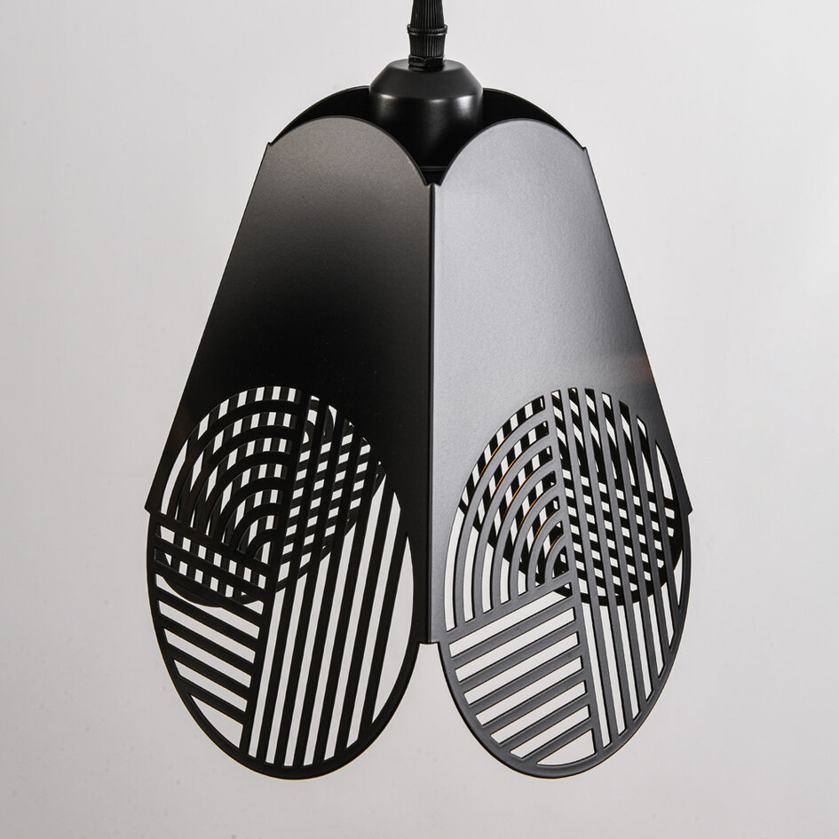Design lampa wisząca czarna 3 światła - Brussels
