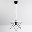 Industrialna lampa wisząca czarny metal – Star