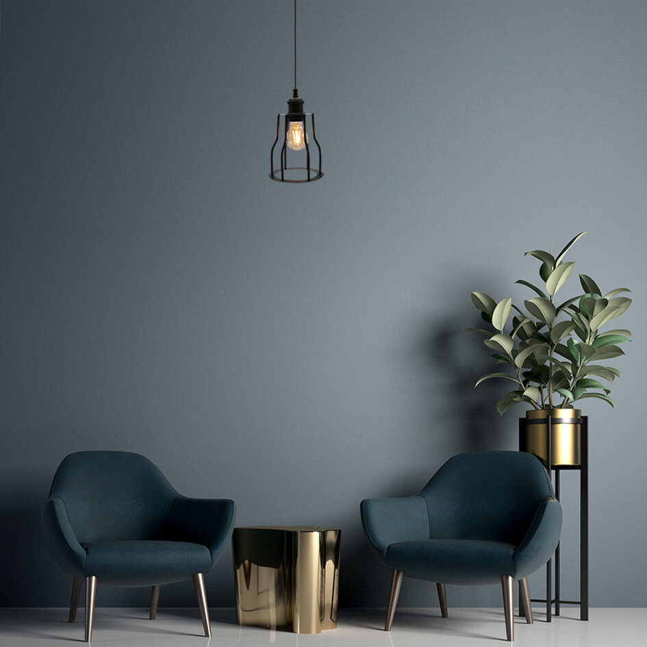 Lampa wisząca Diego z żarówką 2,5 W do 10 W, Szkło bursztynowe, 2000 K, Ø60