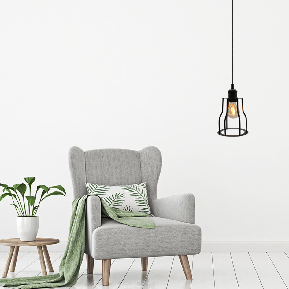 Lampa wisząca Diego z żarówką 2,5 W do 10 W, Szkło bursztynowe, 2000 K, Ø60