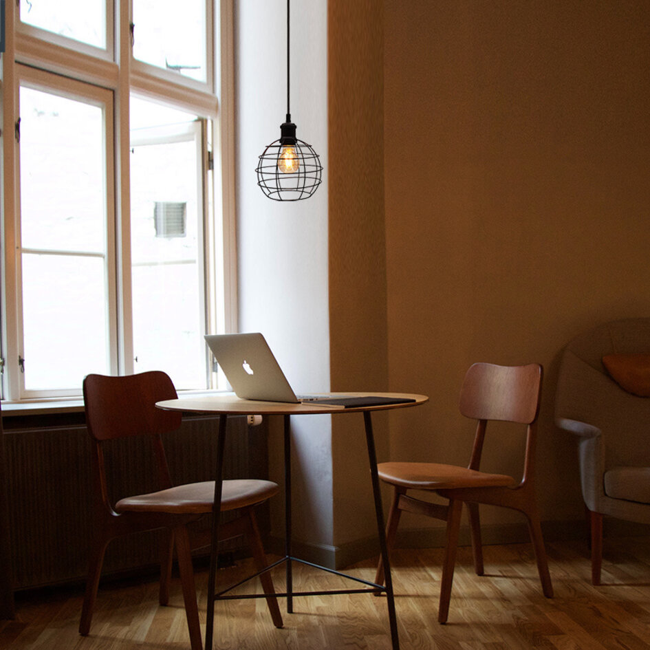Lampa wisząca Hugo w zestawie żarówka 2,5W do 10W, szkło bursztynowe, 2000K, Ø60