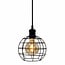 Lampa wisząca Hugo z żarówką spiralną 5W, szkło bursztynowe, 1800K, Ø95 mm