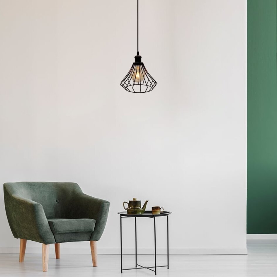 Lampa wisząca Kiki z lampą spiralną 5W, szkło bursztynowe, 1800K, Ø95