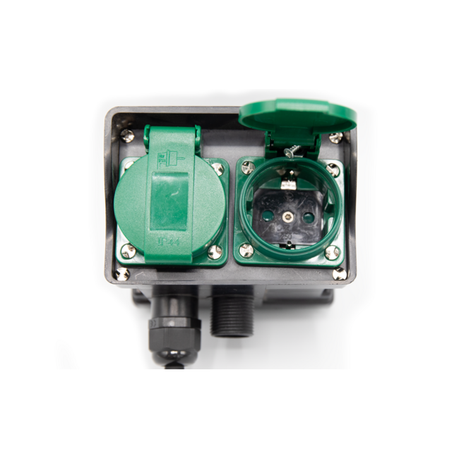 Gniazdo ogrodowe z grotem do ziemi, podwójne