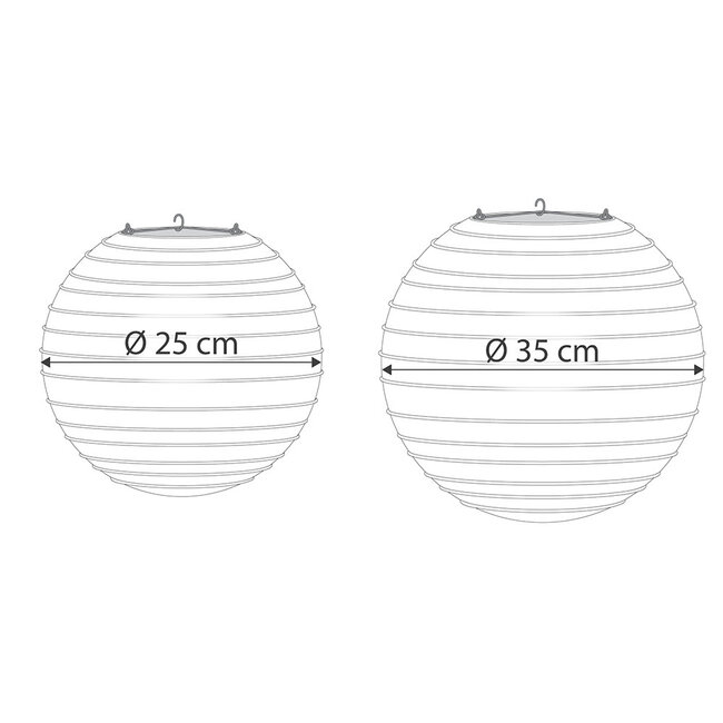 Biały nylonowy lampion zewnętrzny