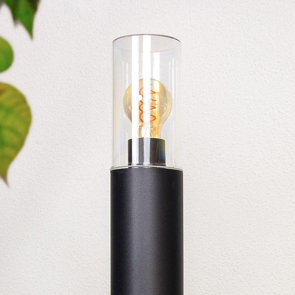 Lampa podłogowa zewnętrzna ze stali nierdzewnej Stella czarna, 50 cm