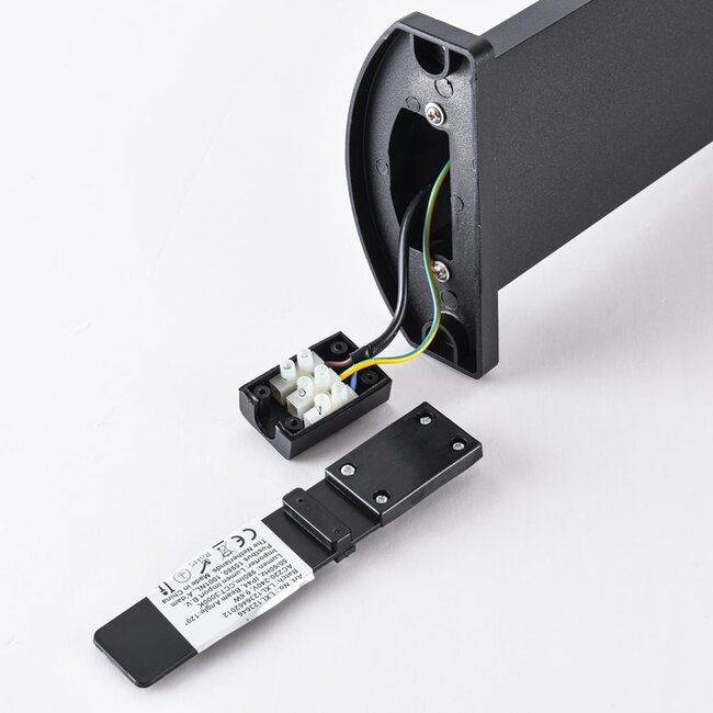 Czarna zewnętrzna lampa podłogowa Francesco, 50 cm