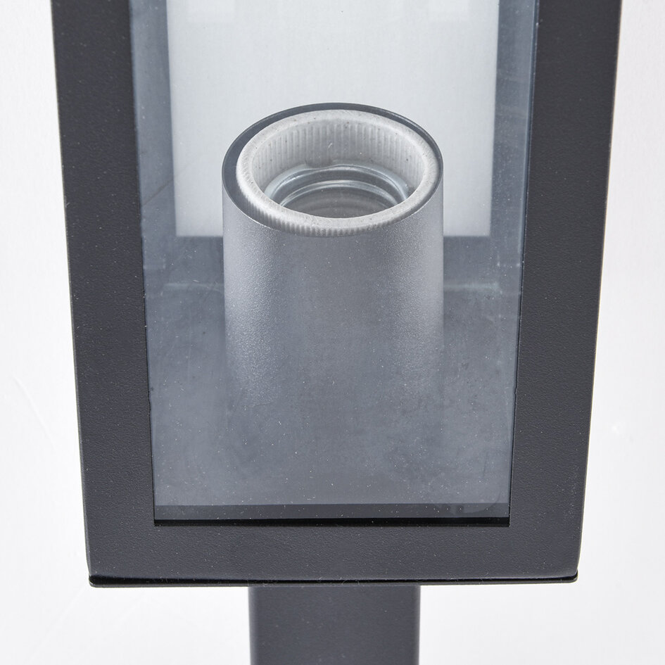 Industrialna czarna lampa zewnętrzna Alessio ze stali nierdzewnej ze szkłem, 50 cm