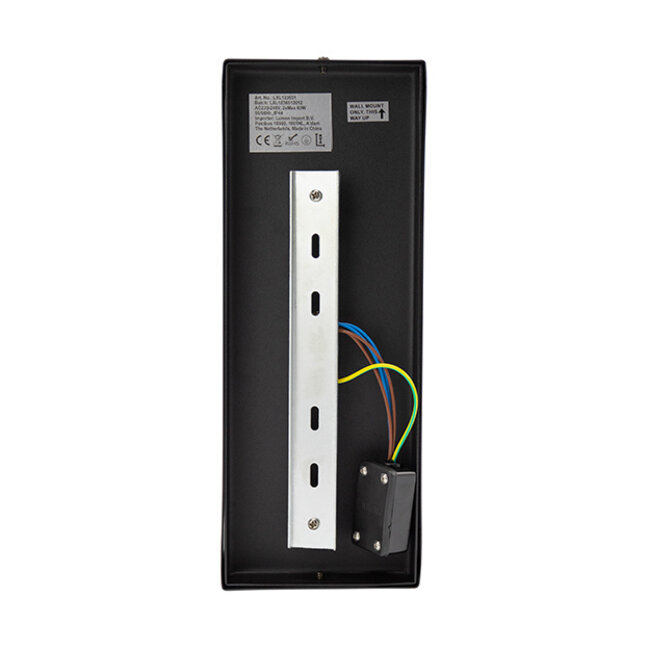 Kinkiet ze stali nierdzewnej czarny Diana 2-światła ze szkłem