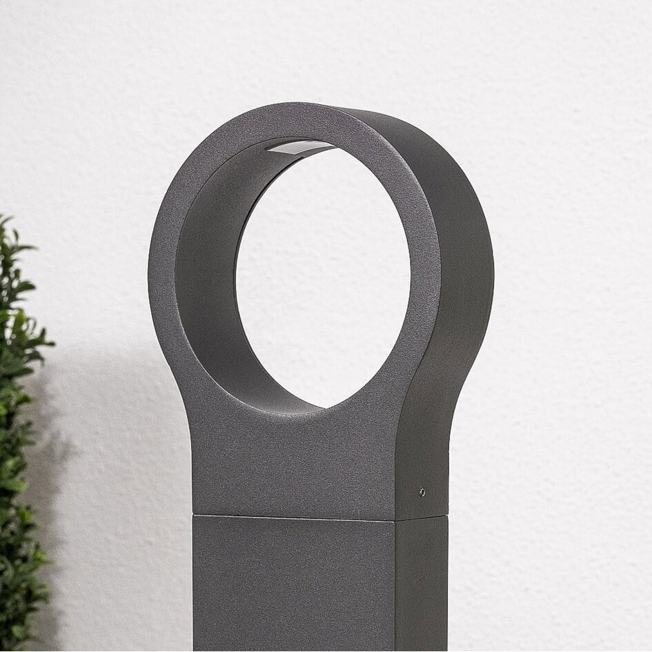 Zewnętrzna lampa podłogowa antracytowa Leonardo, 50 cm