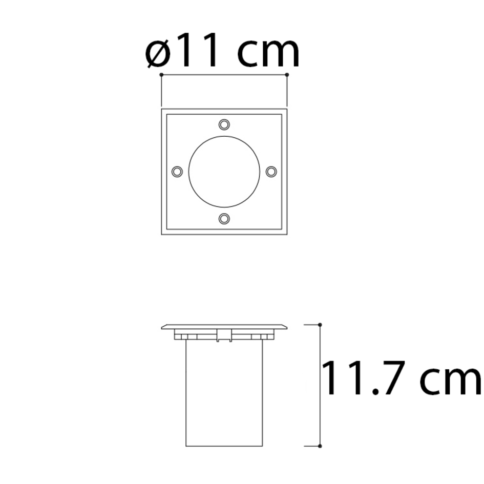 Nowoczesny zewnętrzny reflektor gruntowy IP67 - Square Mole