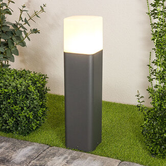 Nowoczesna kwadratowa zewnętrzna lampa podłogowa Rocky - antracytowa