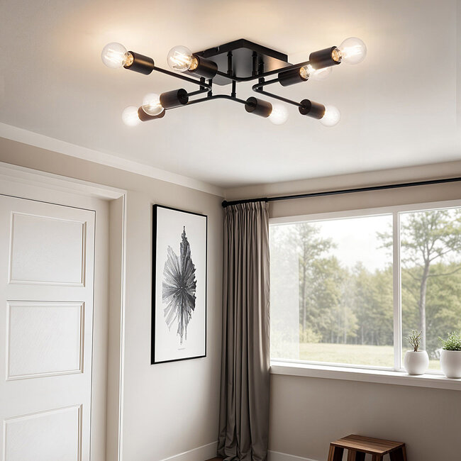 Lampa sufitowa czarna - Montana