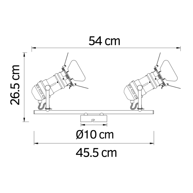 Reflektory sufitowe Cammy - Czarny mat