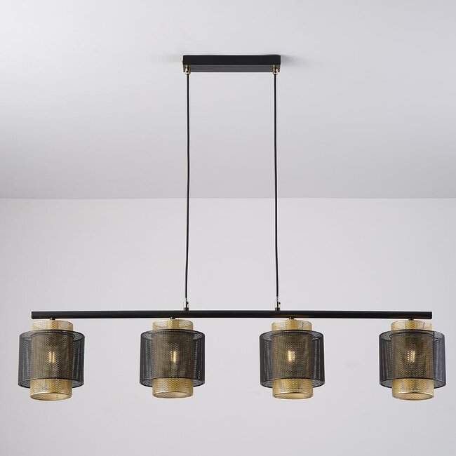 Lampa wisząca Jennifer - czarna ze złotym