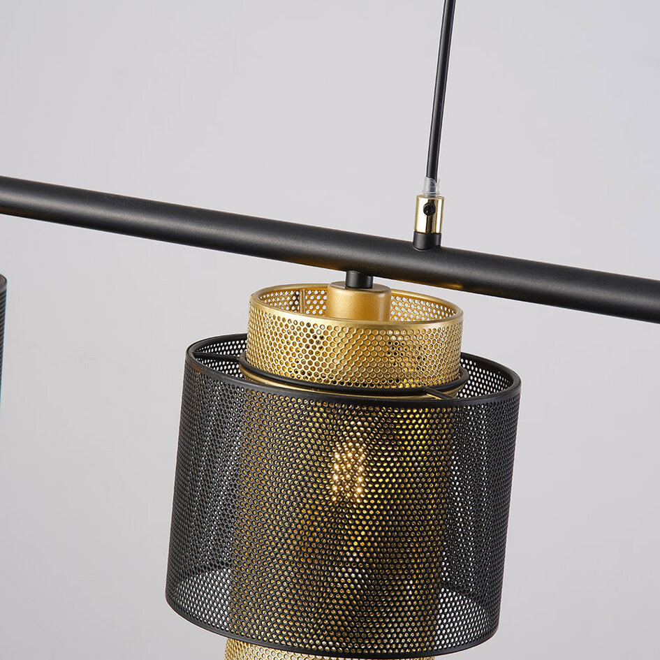 Lampa wisząca Jennifer - czarna ze złotym