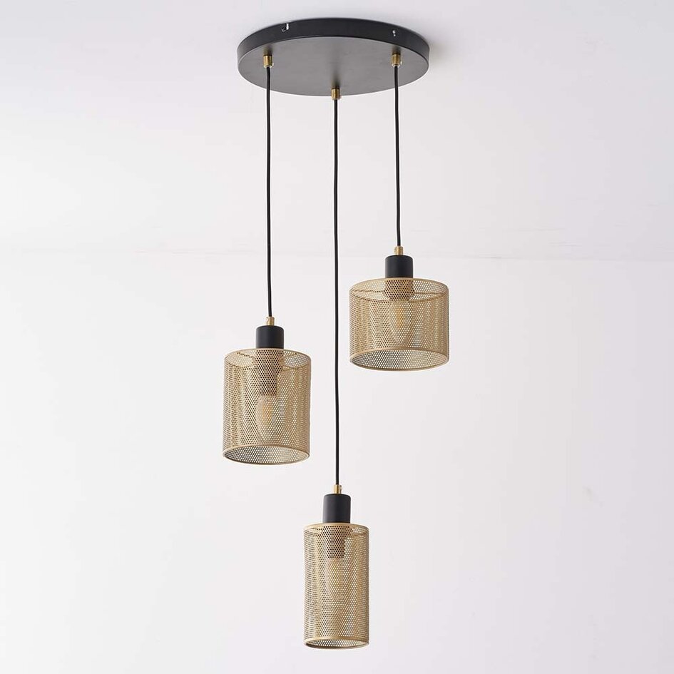 Lampa wisząca Avery - czarna ze złotem