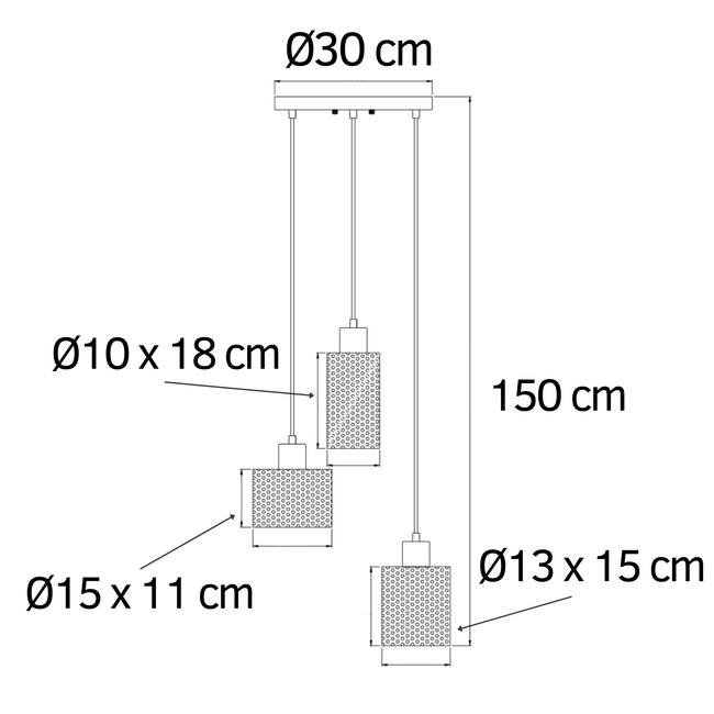 Lampa wisząca Avery - czarna ze złotem