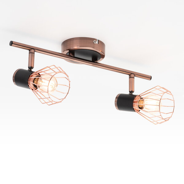 Lampa sufitowa Vivian 2 światła - miedziana