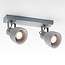 Lampa sufitowa betonowa szara z 2 reflektorami - Arthur