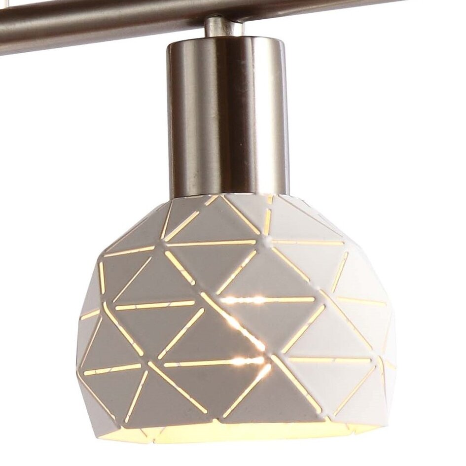 Nowoczesna lampa wisząca z 5 światłami biała - Alabaster