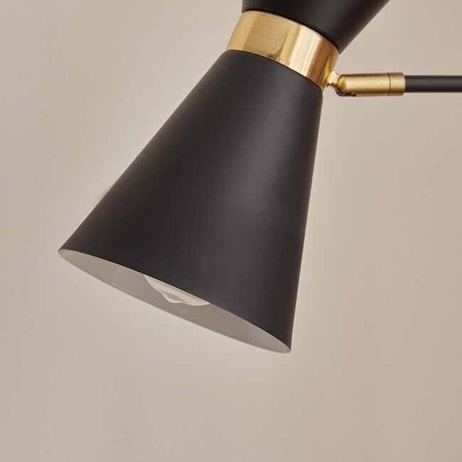 Lampa podłogowa czarno-złota - Alyssa