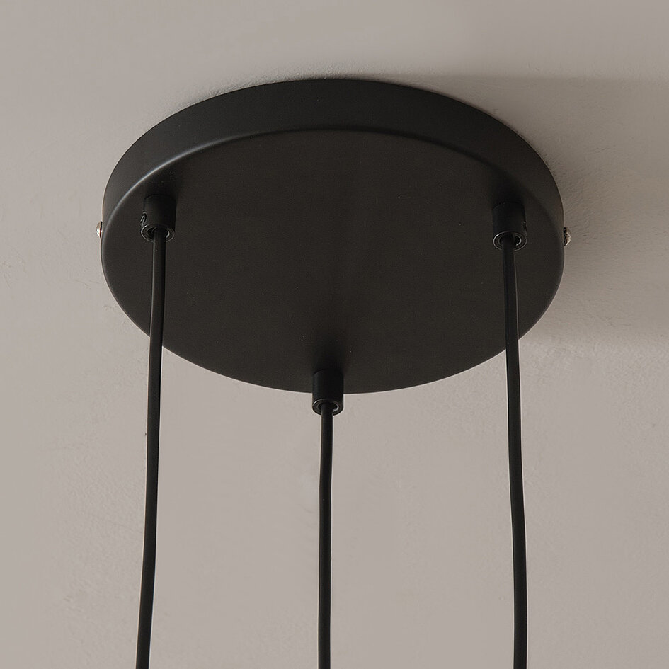 Przemysłowa czarna lampa wisząca - Hailey