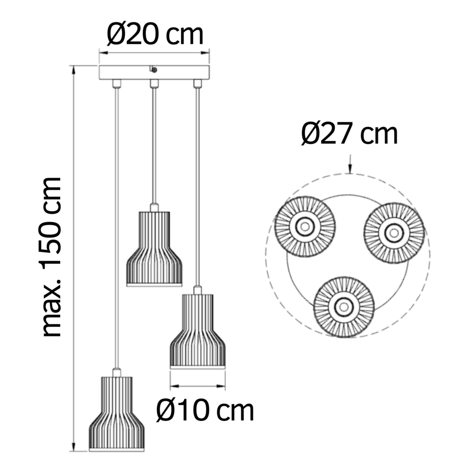 Przemysłowa czarna lampa wisząca - Hailey