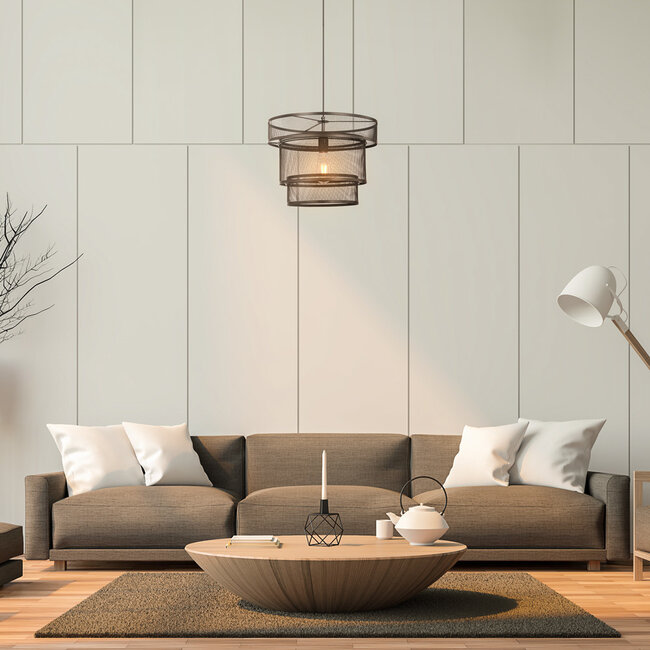 Industrialna lampa wisząca czarny mat - Chloe