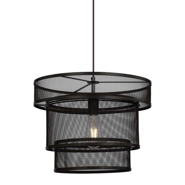 Industrialna lampa wisząca czarny mat - Chloe