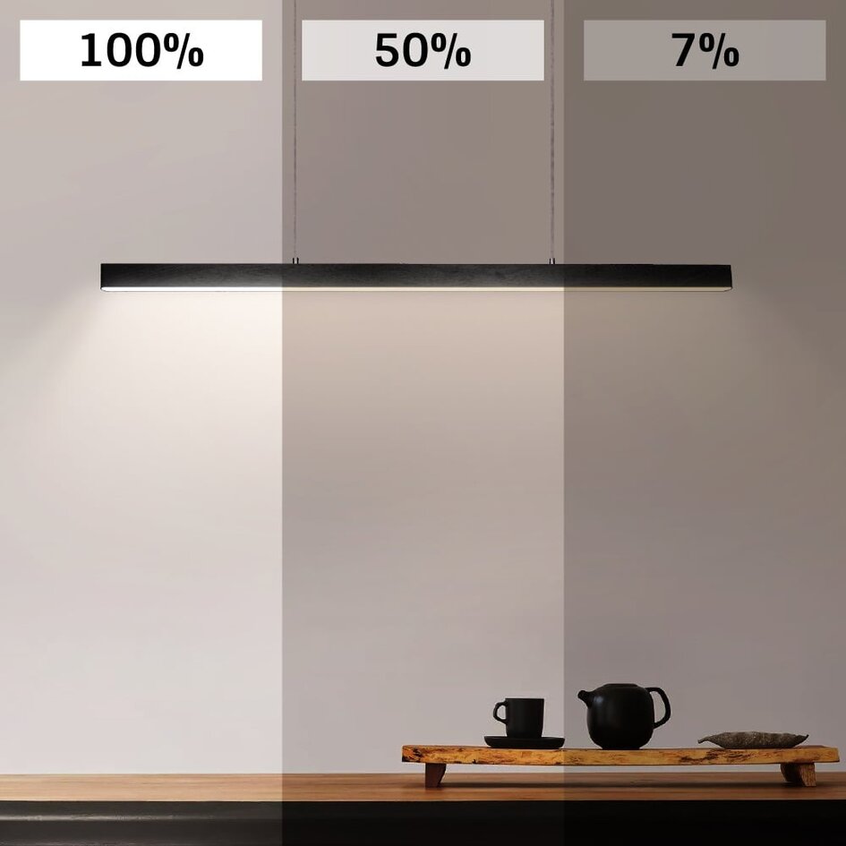 Minimalistyczna lampa wisząca Andre z różnymi opcjami ściemniania - czarna