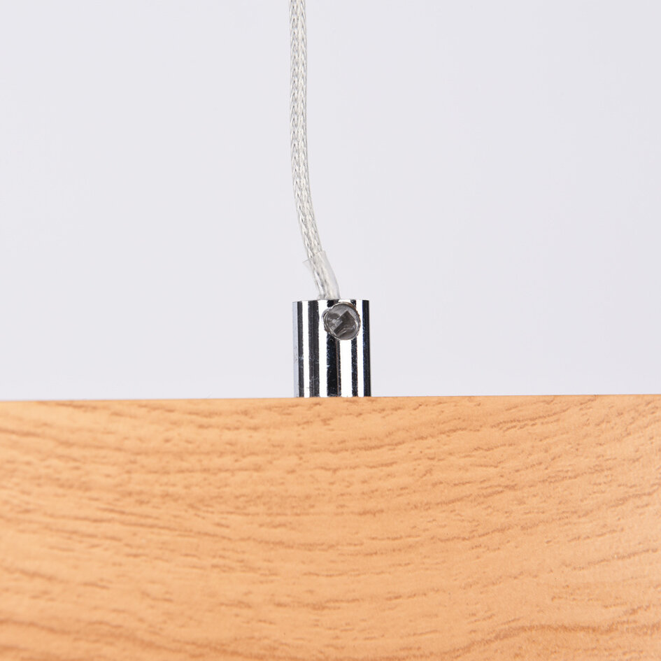 Minimalistyczna lampa wisząca Ami ze zintegrowanymi 3-stopniowo ściemnialnymi diodami LED - imitacja drewna