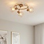 Lampa sufitowa Russet – trzypunktowa, miedziana z brązowym żelazem