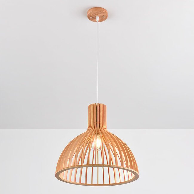 Drewniana lampa wisząca – Bali