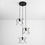 Lampa wisząca Star – industrialna, trzypunktowa, z czarnego metalu