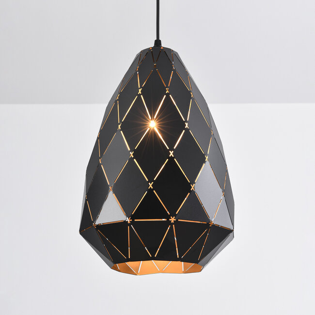 Design lampa wisząca błyszcząca czarna Decocratie – Jupiter