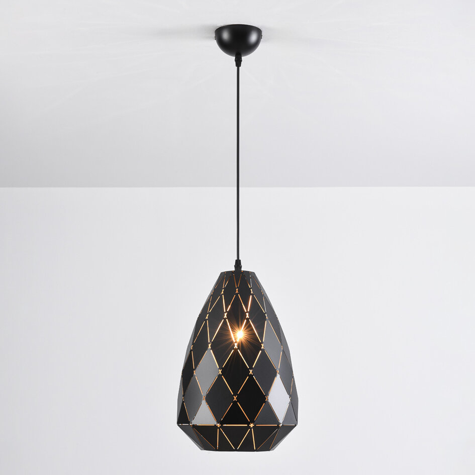 Design lampa wisząca błyszcząca czarna Decocratie – Jupiter