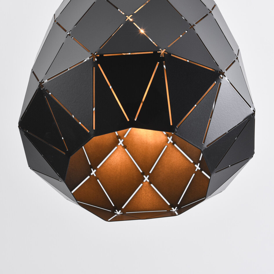 Design lampa wisząca błyszcząca czarna Decocratie – Jupiter